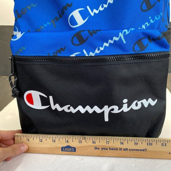 Champion 15”‎ Backpack Blue cript Logos,Laptop Sleeve,Padded Straps,Unisex New - Picture 5 of 16